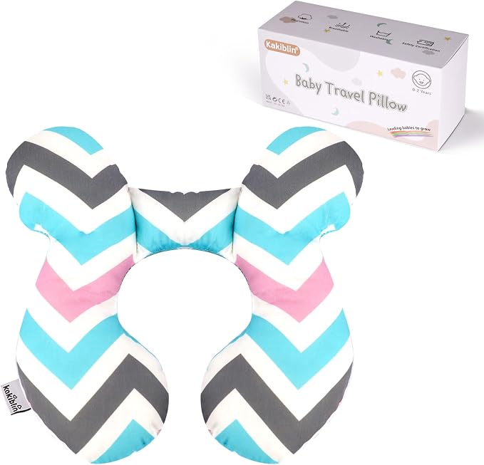 KAKIBLIN Baby Travel Pillow, Upgraded Baby Neck Pillows for Car Seat, Infant Neck Support Pillow for Head and Neck,Newborn Head Support for Car Seat,Pushchair