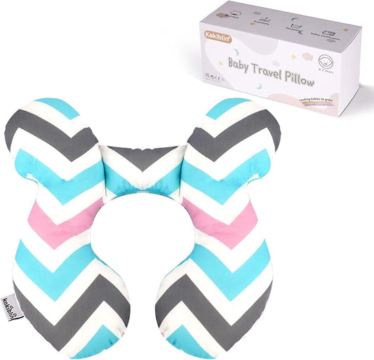 KAKIBLIN Baby Travel Pillow, Upgraded Baby Neck Pillows for Car Seat, Infant Neck Support Pillow for Head and Neck,Newborn Head Support for Car Seat,Pushchair