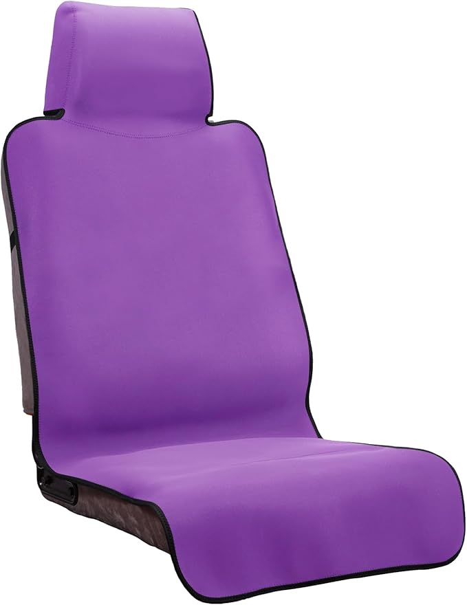 Neoprene Waterproof Car Seat Cover, Purple 1pc, Non-Slip | Car Seat Protector, Sweat-proof, Universal Fit SUV & Truck, Machine Washable, For Gym, Yoga, Pets, Workout, Beach, Swimming