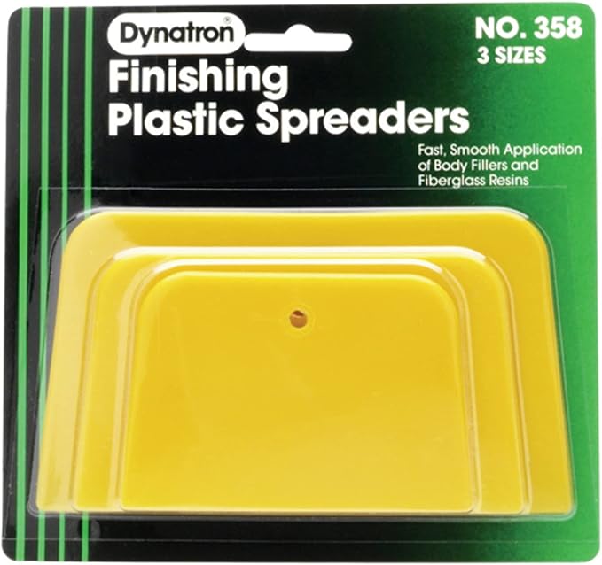 3M Dynatron, 358, 1 Pack of 3 Spreaders, 4”, 5” and 6”, Used for Spreading of Fillers, Caulks, Glazes and Putties