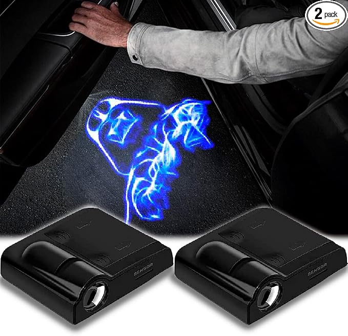 2pcs 3D Magnetic Car Door Step LED Welcome Logo Shadow Ghost Light Projector Lamp fits All Car Models (Helmet1) by DmStore