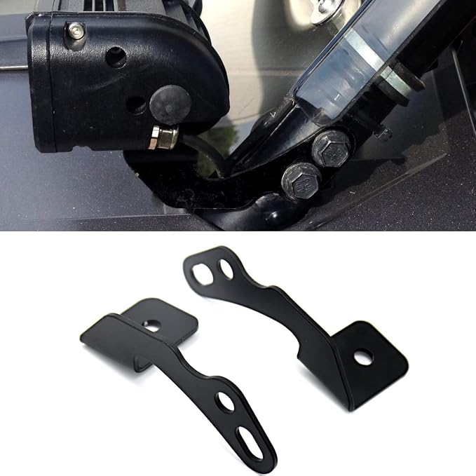 UTV Pod Light Brackets LED A-Pillar Light Mount for Polaris RZR XP 1000/RZR 900/800 Rust-Proof Cube Metal Side Mounting Bracket (2 Pack)