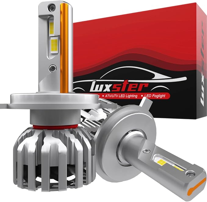 LUXSTER H4 9003 Holyknight 50000lm High Lumen LED Bulb 6000K (2 Pack) | Anti-Flicker, 55W Factory-Matched Power,1200FT Long-Range Beam, Sharp Cut-Off Pattern, Dual Beam, Foglight Use, 6000K, IP68