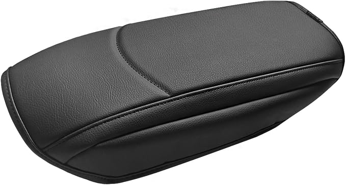 Muslogy Center Console Armrest Cover Fit for Toyota 4Runner 2010-2024 Accessories, Comfort Armrest Pad Console Lid Cushion Vegan Leather Regular Thick