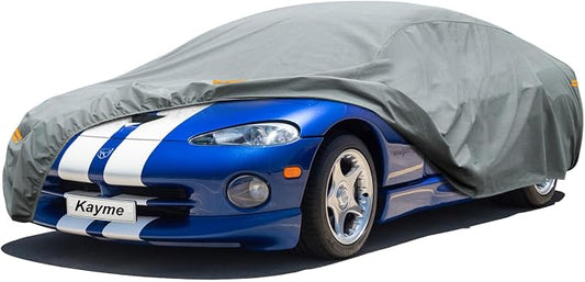 Kayme Heavy Duty Car Cover Custom Fit Dodge Chrysler Viper (1992-2002) Waterproof All Weather for Automobiles, Full Exterior Covers Sun Rain UV Protection.（Deliver About 3-10 Days）