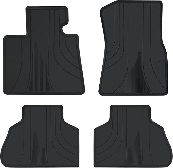 Car Floor Mats Custom Fit for BMW X5 G05 2019-2025 2026 Full Black Rubber Auto Liner Mats All Weather Protection Heavy Duty Odorless