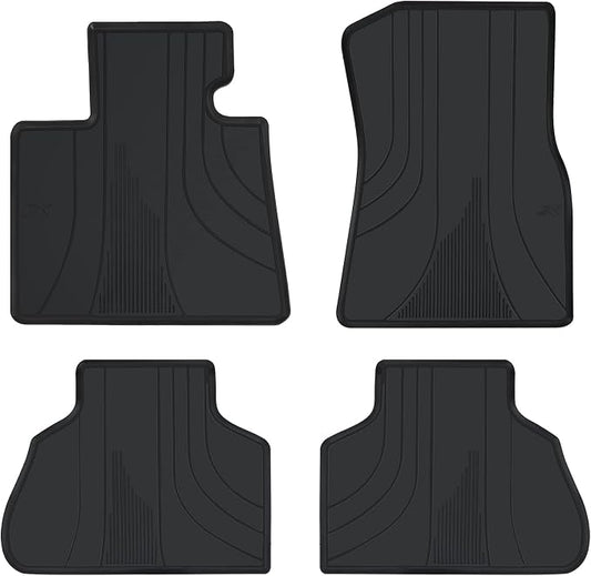 Car Floor Mats Custom Fit for BMW X5 G05 2019-2025 2026 Full Black Rubber Auto Liner Mats All Weather Protection Heavy Duty Odorless