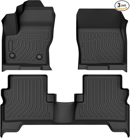 All Weather Car Floor Mats for 2013-2019 Ford Escape 2013-2018 C-Max TPE Rubber Full Set Includes 1st 2nd Row Front Floor Mat(for 2013-2019 Ford Escape/C-Max)