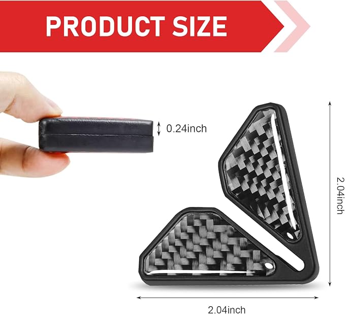 2 PCS Car Door Corner Edge Guard, Anti-collision Carbon Fiber Door Corner Sticker with Sport Logo, Soft Plastic Anti-scratch Protective Cover, Universal Modificative Exterior Accessory (Black)