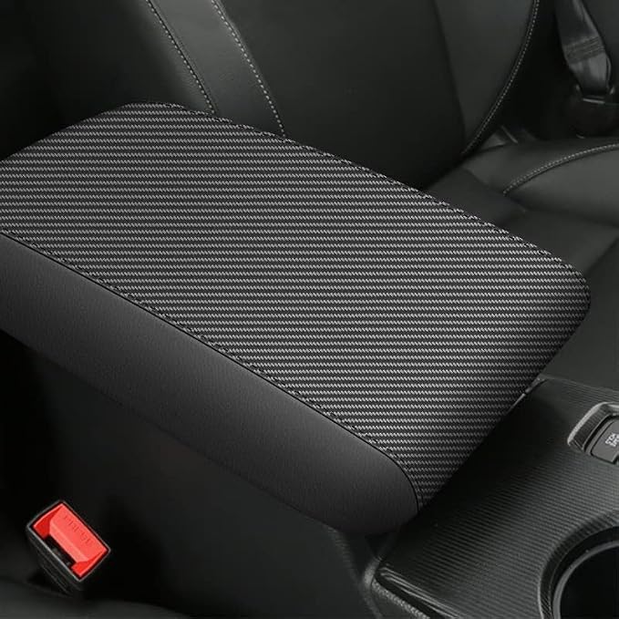 AOMSAZTO Armrest Covers for 2006-2011 Honda Civic Carbon Fiber
