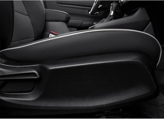 EKR Car Seat Covers for Honda CRV 2023-2026 Leatherette Full Set | Custom Fit for Honda CRV 2023 2024 2025 2026 Easy-Wipe Protection,Faux Leather(Black/Gray)