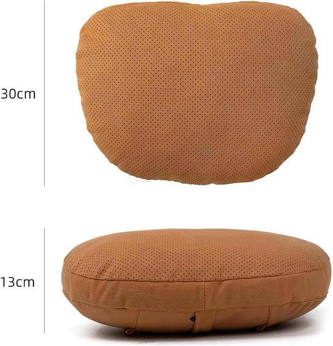 2 Pcs Car Headrest Neck Pillow for Driving,Universal Premium Suede Leather Soft and Comfortable Headrest,Three Gears of Height Adjustment Car Seat Headrest Pillow Car Interior Accessories