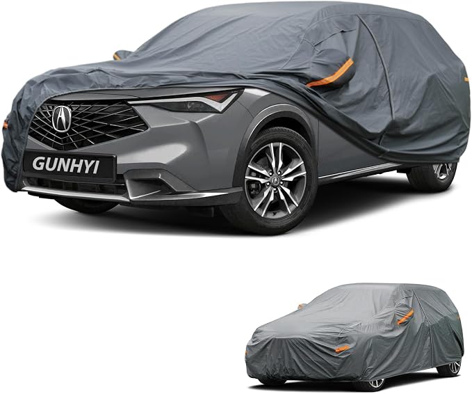 GUNHYI Premium Car Cover Custom Fit Acura ADX, 16 Layers Heavy Duty Car Cover Waterproof All Weather with Zipper Door for Sun Rain Snow Dust Uv Protection