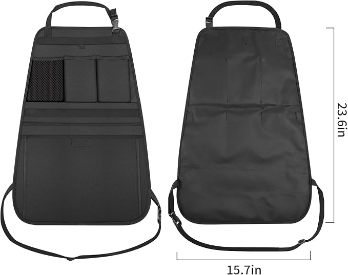 Car Seat Back Organizer, Car Back Seat Storage with Multiple Pockets, Car Seat Hanging Pocket,Front Seat Organizer Headrest Bag Compatible with Car SUVs Pickup and Truck