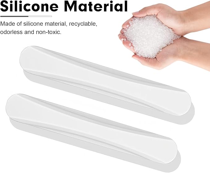 4PCS Silicone Car Door Edge Guards, Car Door Anti-Collision Guards, Universal Silicone Car Door Bumper Guard, Adhesive Bumper Scratch Guards for Auto, Sedans, Trucks, SUVs(White)