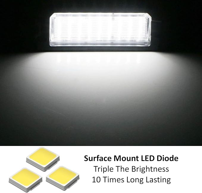 iJDMTOY Xenon White Full LED License Plate Light Kit Compatible With Hyundai 2018-up Sonata Elantra, Kia 2017-up Niro Cadenza K7, 18-up Rio, 21-up K5, 18-SMD White LEDs & Can-bus Error Free