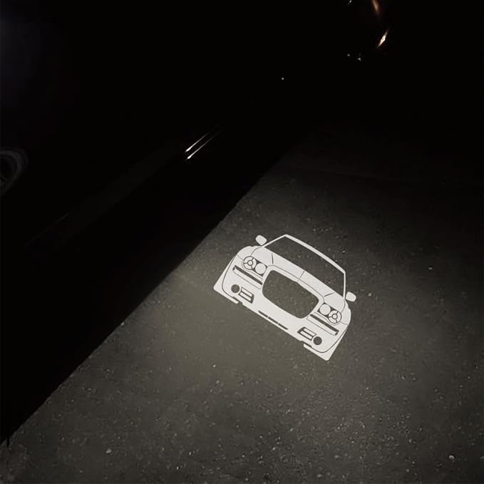 Car Door Logo Lights Puddle Lights Compatible with 300 300C 300S 2005-present LED Puddle Lamps Projector Door Shadow Light Accessories (Pattern 3)