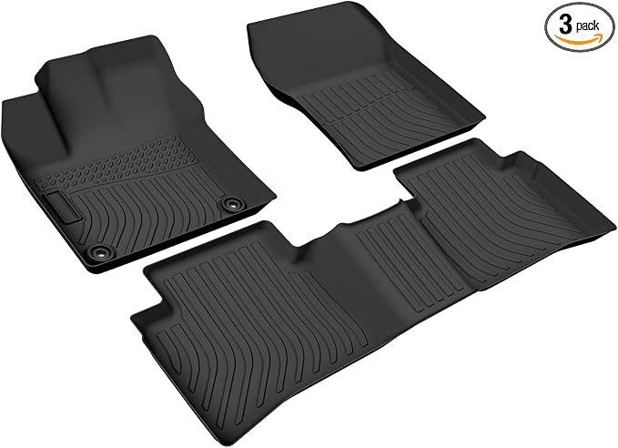 All Weather Car Floor Mats for 16-22 Toyota Prius 17-22 Prius Prime,NO FIT Prius C Prius V TPE Rubber Full Set Includes 1st 2nd Row (for 16-22 Toyota Prius/Prius Prime)
