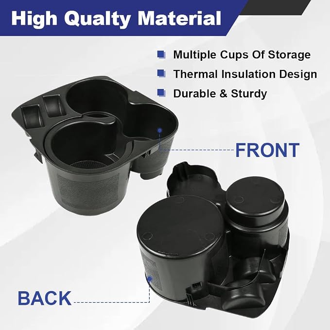 PIT66 Cup Holder Attachment Fit Nissan Altima 2007-2012 | Center Console, Black, Replaces 68431-JA00A, Compatible with 2007-2012 Nissan Altima