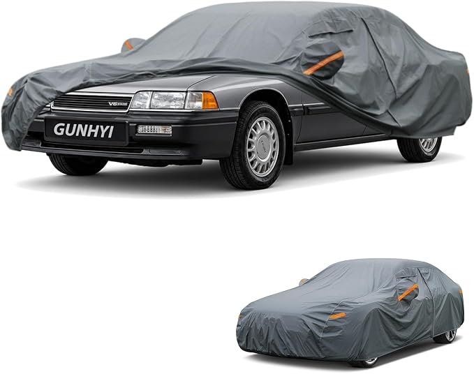 GUNHYI Premium Car Cover Custom Fit Acura Legend, 16 Layers Heavy Duty Car Cover Waterproof All Weather with Zipper Door for Sun Rain Snow Dust Uv Protection