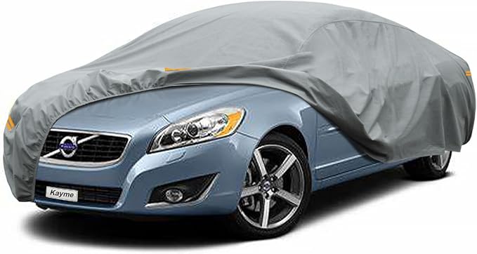 Kayme Heavy Duty Car Cover Custom Fit Volvo C70 (2009-2013) Waterproof All Weather for Automobiles, Full Exterior Covers Sun Rain UV Protection.（Deliver About 3-10 Days）
