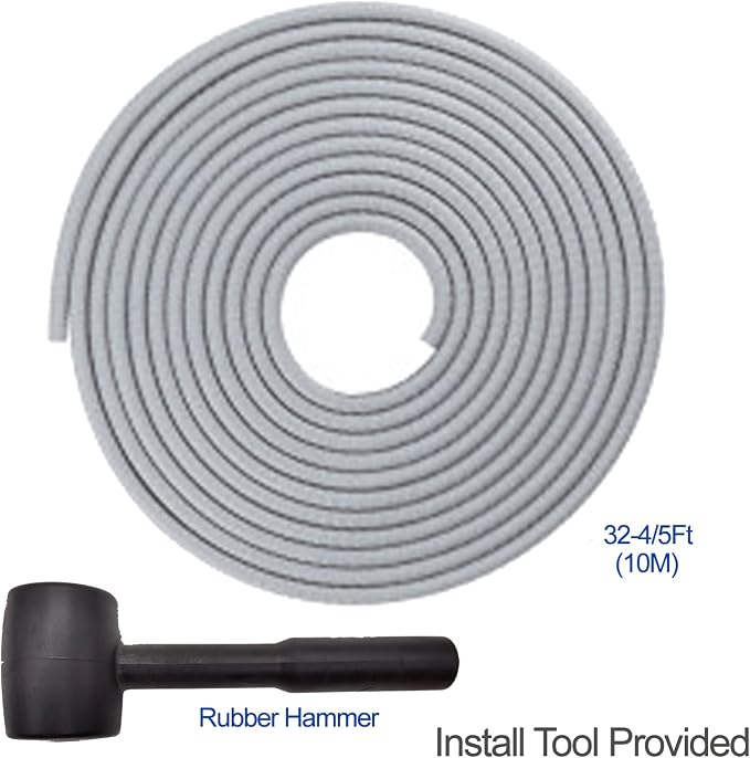 Car Door Edge Guards Gray, 32.85Ft(10M) Car Door Edge Protector Rubber U Shape Edge Trim Universal Fit for Jeep Trucks Offroad SUV All Vehicles with Rubber Mallet(Gray 32.8FT)