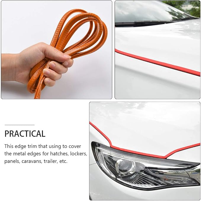 Garneck 10m(32ft) Car Door Edge Guards Rubber U Shape Edge Trim Seal Strips Protector Car Door Edge Protection for Car Auto Vehicle 10M