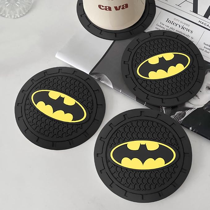 Cup Holder Insert Coaster for Batman DC Fans,Anti Slip Car Cup Coaster Interior Accessories