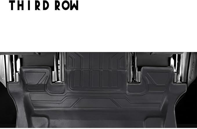 KARPAL Floor Mats for 2020-2025 Ford Explorer (Fit 6 & 7 Seat), Custom Fit TPE All Weather Ford Explorer Accessories 1st & 2nd & 3th Row Floor Liner & Trunk Mat with Backrest Mat