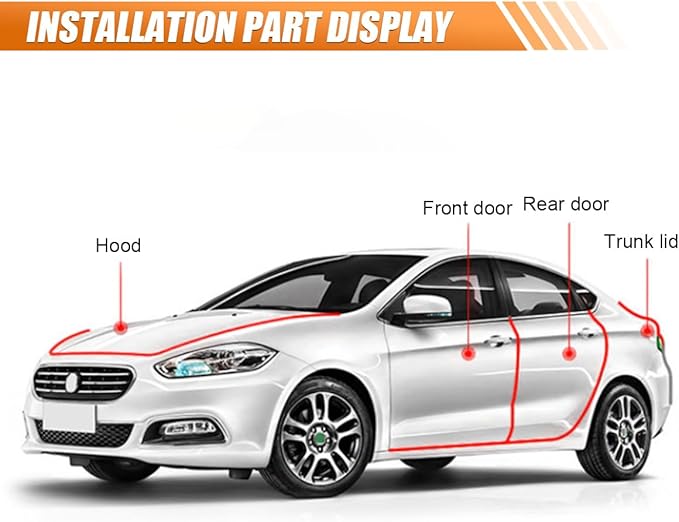 Car Door Edge Guards 32.8ft, Universal U-Shaped PVC Trim Strip Chrome Tape Self-Adhesive, Scratch Resistant Automotive Door Edge Molding Protection for Cars Truck SUV Weatherproof(Black-10M)