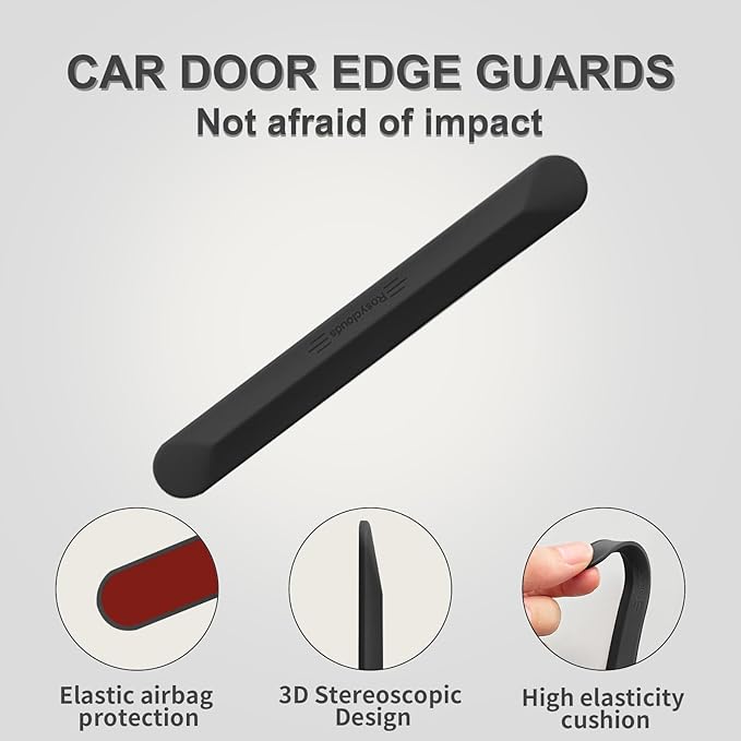 4PCS Universal Car Door Protectors, Door Edge Guards for Car, Truck, SUV, Car Accessories Exterior Easy to Install with Self-Adhesive, Silicone, Crash and Scratch Resistant