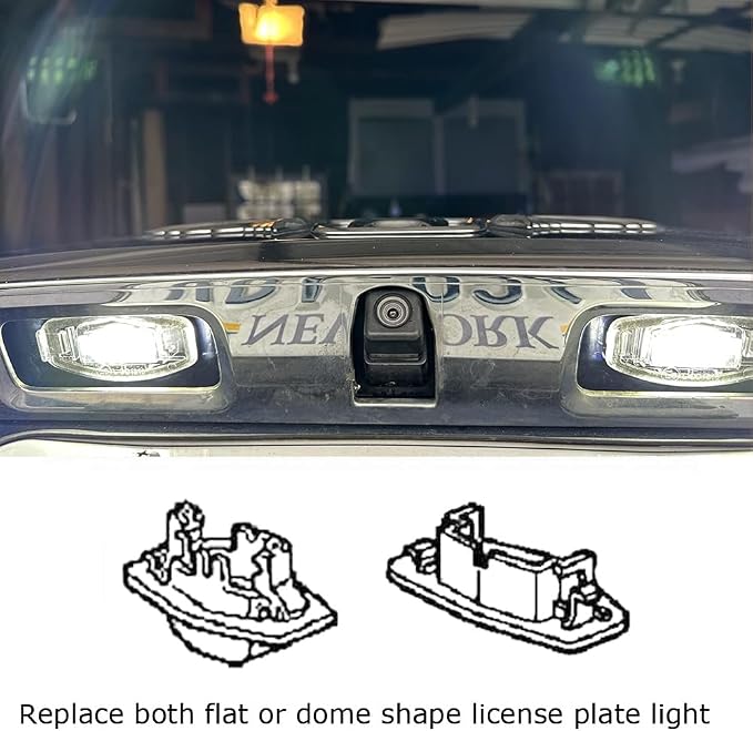 iJDMTOY Super Bright Xenon White 18-SMD Full LED License Plate Light Kit Compatible With Acura MDX RL TL TSX ILX Honda Civic Accord Odyssey