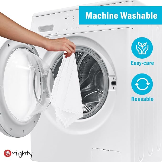 Orighty Microfiber Cleaning Cloth - 24 Pack, White Cleaning Rags 12x11 inch | Microfiber Towels for Cars, Highly Absorbent Household Cleaning Supplies, Reusable Lint Free Cloths for House, Kitchen