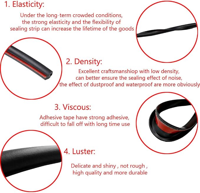 ESUPPORT 16ft 5M U Shape Car Door Moulding Rubber Scratch Protector Strip Edge Guard Trim Seal Gray | 16ft 5M U Shape Auto Rubber Protect Stripping Anti-Scratch Anti-Collision Guards Gray