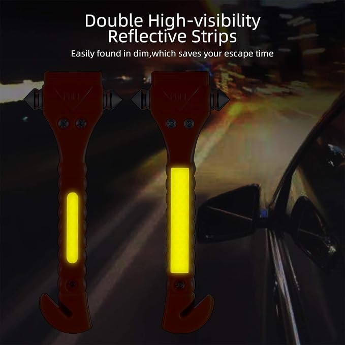 20 Pack Car Safety Hammer, 2 in 1 Car Escape Tool Seatbelt Cutter and Car Window Glass Hammer Breaker for Home Rescue and Car Emergency Escape Tools