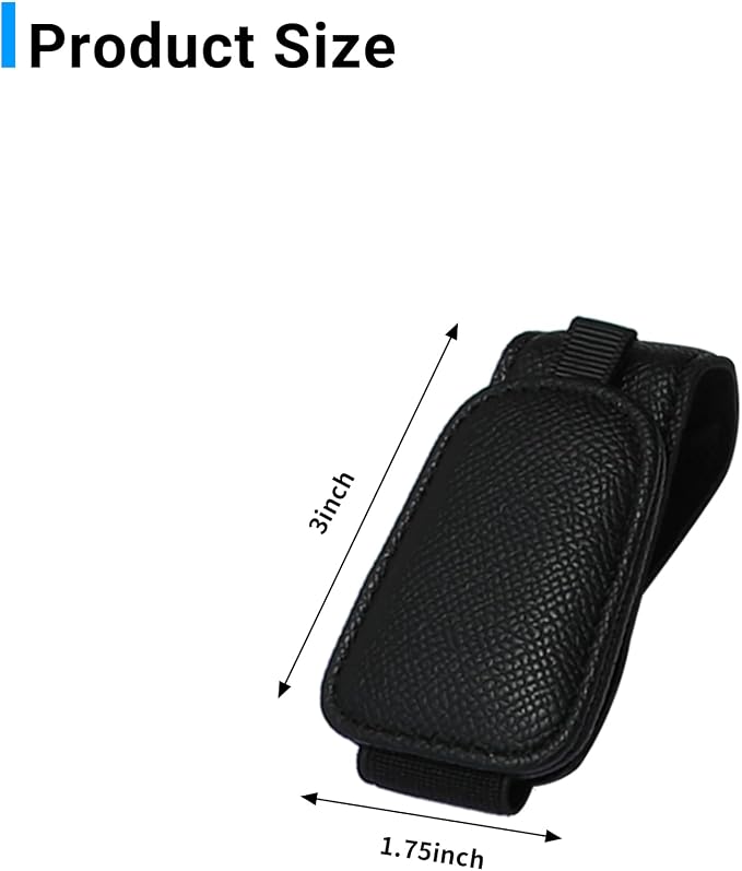 Yuoyar 2 Packs Magnetic Sunglass Holder for Car Visor (4Pcs Black) | Magnetic Interior Car Accessories