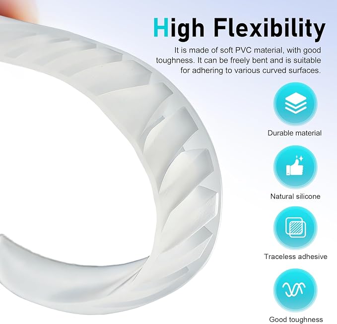 6 PCS Luminous Car Door Edge Guard Strips, Anti-Scratch Car Bumper Bumper Protectors, Anti-Collision Side Door Edge Guards, Universal for Most Cars, Sedans, Truck, SUVs (White)