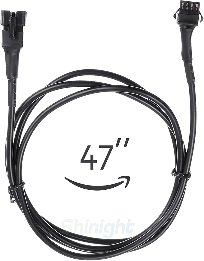 SHINIGHT 4 PCS 47 inch Extension Cords for Use with 5050 LED SMD RGB NEON Accent Kits for LED Motorcycle ATV Car Light Multi-Color Neon Strip