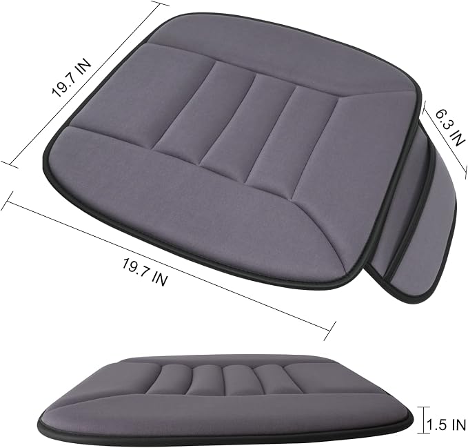 Lofty Aim Car Seat Cushion for Driving, Memory Foam Driver Seat Cushion | Car Seat Cushion for Long Driving, Automotive Seat Cushion for Pain Relief, Car Seat Pillow Fits Car, Office Chair Dark Gray