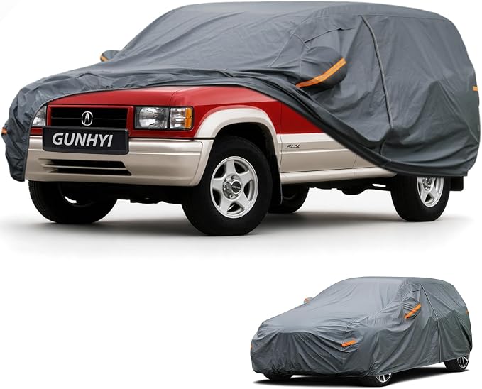 GUNHYI Premium Car Cover Custom Fit Acura SLX, 16 Layers Heavy Duty Car Cover Waterproof All Weather with Zipper Door for Sun Rain Snow Dust Uv Protection