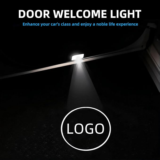 Car Door Light Logo,HD Colorfast LED Projector Welcome Lights Compatible with for Honda Accord Odyssey Elysion Spirion Cr-z,Puddle Lights Logo Automotive Micro-Labeling Auto Suite.(2 Pack)