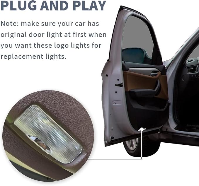 2 pcs Non-Fading LED Car Door Logo Lights Courtesy Projector Laser Welcome Light Ghost Shadow Forester Accessories Puddle lamp Compatible with Forester Outback Accessories (Blue Mountains-HD)