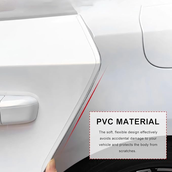 Clear Car Door Edge Guards, 32Ft U Shape Auto Door Edge Trim Anti-Collision Protective Strip, Self-Adhesive Doors Edges Guard Seal Protector for Most Vehicles, Car Accessories