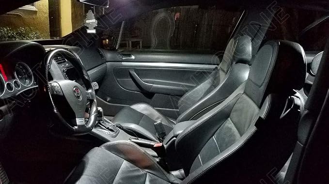 AUTOGINE 8 Piece White LED Interior Light Kit for Toyota RAV4 2006 2007 2008 2009 2010 2011 2012 Super Bright 6000K Interior LED Lights Bulb Package + Install Tool