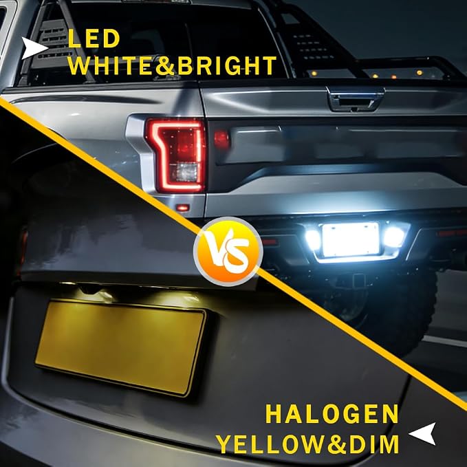 LED License Plate Lights for Ford F150 F250 F350 Super Duty Ranger Explorer Bronco Expedition, 6000K Bright White, Plug & Play (2PCS)