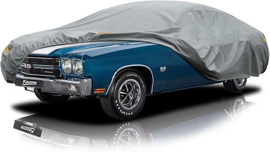Kayme Heavy Duty Car Cover Custom Fit Chevrolet Chevelle SS Waterproof All Weather for Automobiles, Full Exterior Covers Sun Rain UV Protection.（Deliver About 3-10 Days）