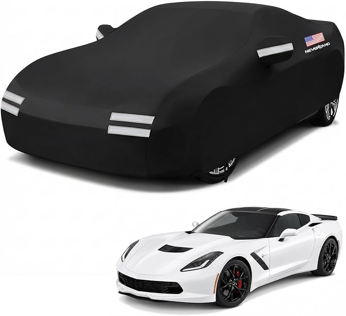 Car Cover Compatible with Chevrolet Corvette, Full Car Covers Waterproof All Weather Dustproof, Snowproof, UV Protection Exterior Car Covers for Automobiles Universal Fit Chevrolet Corvette