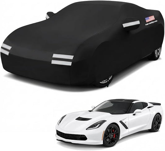 Car Cover Compatible with Chevrolet Corvette, Full Car Covers Waterproof All Weather Dustproof, Snowproof, UV Protection Exterior Car Covers for Automobiles Universal Fit Chevrolet Corvette