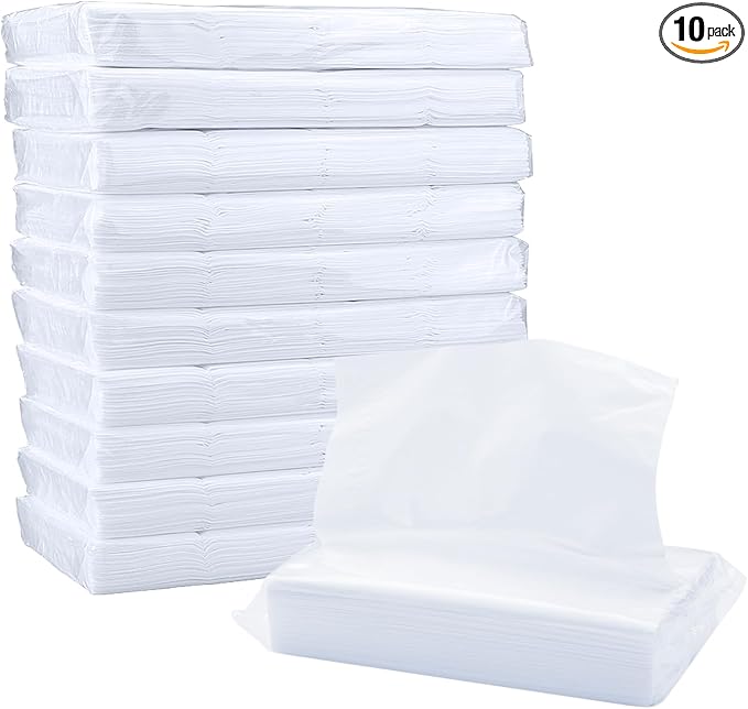 Car Tissue Refill, 3-Ply Disposable Facial Tissues for Car Sun Visor, Paper Napkin Holder, Nice Tissue for Sun Visor Box, Car Travel Tissues, Soft, Smooth and Comfortable (10 pack)