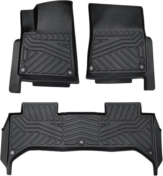 Cartist Floor Mats Fit for Rivian R1T 2022 2023 2024 2025 Accessories All Weather R1T Floor Mat Liner Carpet Protection TPE Heavy Duty (Not Fit for R1S)